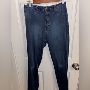 (Bundle of 5) Size 13 Fashion Nova Dark Wash High Rise Skinny Jeans